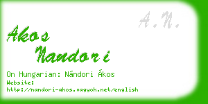 akos nandori business card
